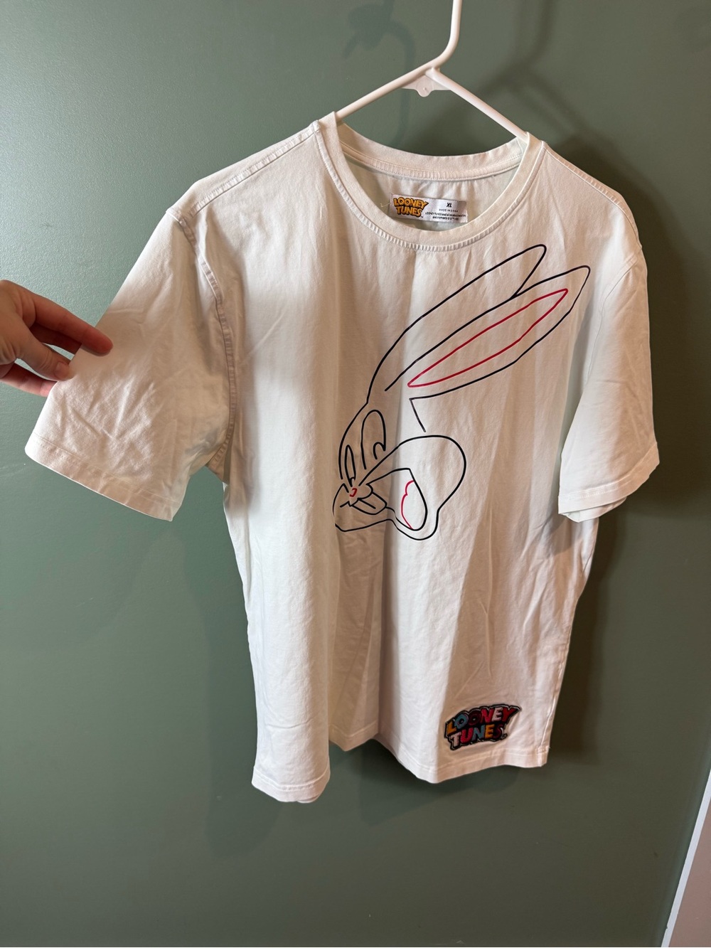 Warner Bros. Mens White Bugs Bunny Graphic Tee